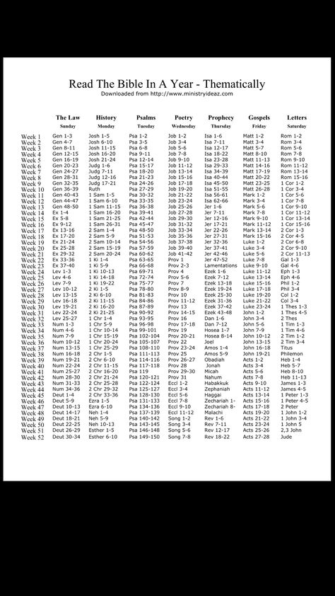 I will read the bible thematically in one year. Read The Bible In A Year, Bible In One Year, Small Group Bible Studies, One Year Bible, Learn The Bible, Spiritual Food, Bible In A Year, Spinach Quiche, Understanding The Bible