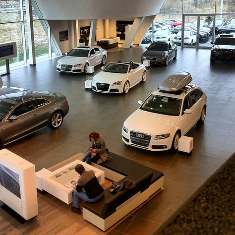 Audi dealership - excellent design Car Dealership Design, Car Showroom Architecture, Car Showroom Interior, Audi Dealership, Dealership Showroom, Car Showroom Design, Toyota Dealership, Luxury Car Rental, Luxury Car Dealership