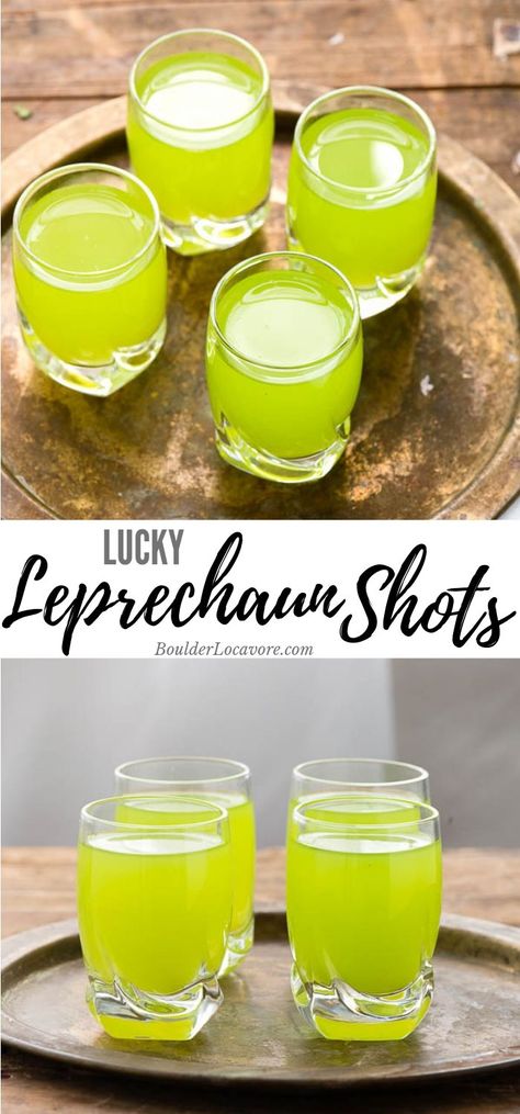 Lucky Leprechaun Shots taste like what a leprechaun would drink on vacation. Tropical fruity shots are delicious any time but color-perfect for St. Patrick's Day! Easy cocktail recipe with mocktail ideas included too! #cocktail #shot #leprechaun #StPatricksDay #easyrecipe Drunk Leprechaun Drink, Shots By The Pitcher, Chuck Norris Shot Recipe, Fuzzy Leprechaun Cocktail, St Patrick’s Drinks, St Patrick’s Day Alcoholic Drinks, Interactive Cocktails, St. Patrick's Day, Irish Shots