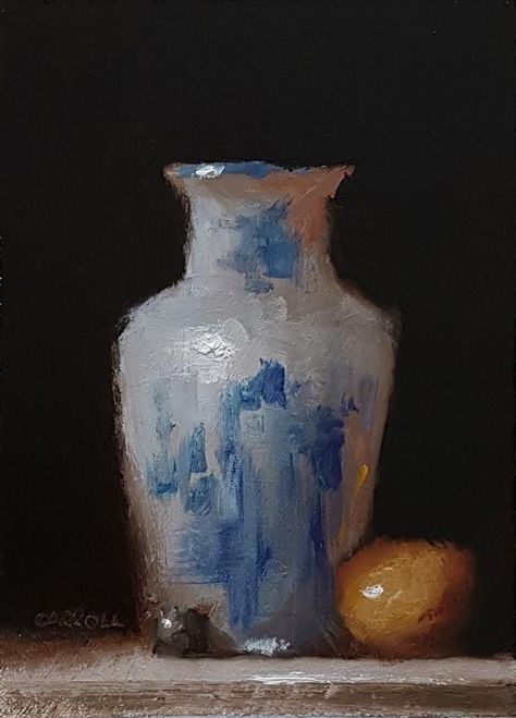 Impressionism Still Life Painting, Impressionism Art Still Life, Flowers In Vase Oil Painting, Still Life Examples, Still Life Impressionism, Neil Carroll Paintings, Oil Still Life Painting, Still Life Oil Pastel, Oil Pastel Still Life