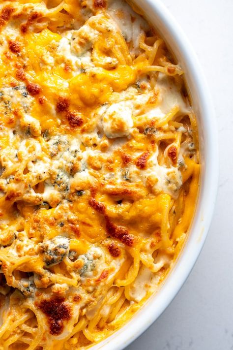 Creamy Buffalo Chicken Pasta - Grilled Cheese Social Buffalo Pasta, Squash Zucchini Recipes, Sour Cream Ranch Dressing, Franks Buffalo Sauce, Creamy Buffalo Chicken, Chicken Buffalo, Buffalo Chicken Dip Crock Pot, Buffalo Dip, Buffalo Chicken Sliders