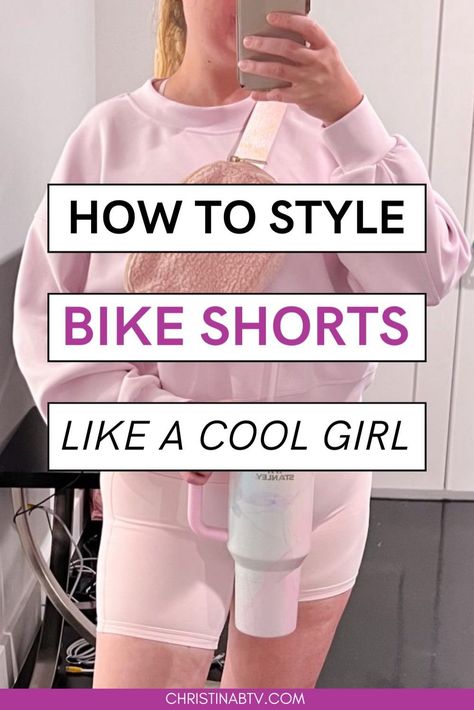 If you're obsessed with Athletic Wear then you need these Biker Shorts Outfit ideas in your life! These bike Shorts Styling tips are perfect if you're stumped on how to style Biker Shorts! Just copy these Casual Sporty Outfit Ideas and you're set! Bike Shorts Disney Outfit, How To Wear Biker Shorts, How To Style Biker Shorts, Biking Shorts Outfit, Styling Biker Shorts, Biker Shorts Outfit Ideas, Biker Short Outfits, Casual Sporty Outfit, Sporty Outfit Ideas