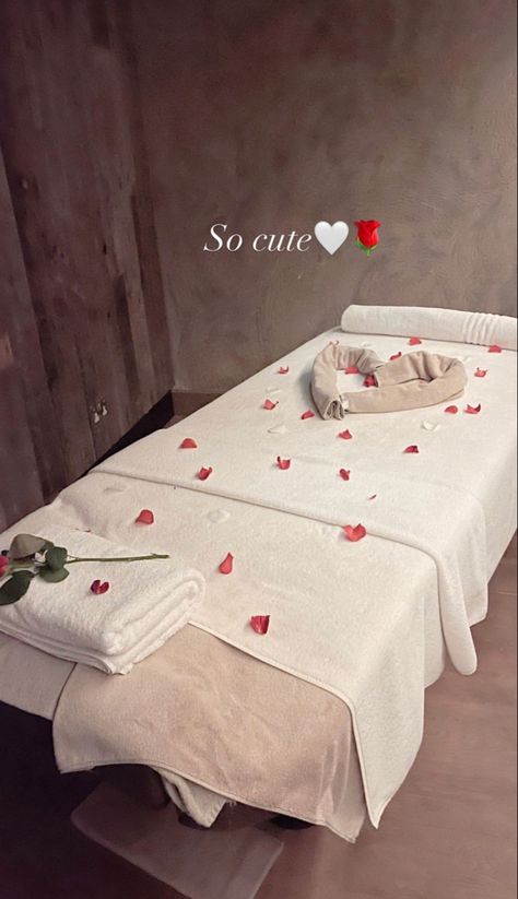 Valentine Massage, Massage Room Design, Massage For Women, Massage Bebe, Massage Room Decor, Manama Bahrain, Romantic Room Decoration, Beauty Room Salon, Massage Therapy Business