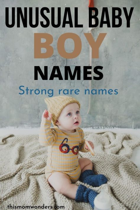 Are you in search for unusual baby boy names for your little boy? Maybe you want your boy to stand out in the playgroups with his unique baby name.Our baby name list will help you find a unique name for your boy. Rare Boy Names, Unusual Boy Names, Baby Boy Names Strong, Popular Baby Boy Names, Top Baby Boy Names, Names For Boys List, Cool Boy Names, Unique Baby Boy Names, Unique Boy Names