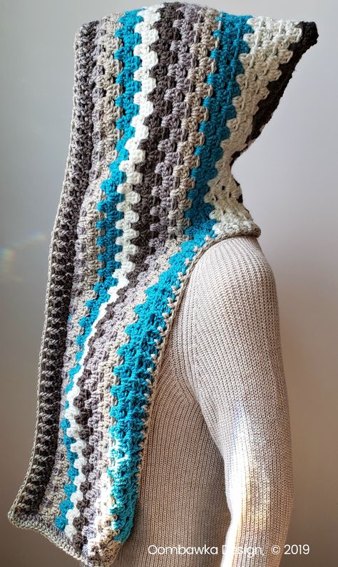 Hooded Scarf Pattern, Crochet Hooded Scarf, Design Crochet, Handmade Yarn, Bonnet Crochet, All Free Crochet, Crochet Winter, Hooded Scarf, Scarf Knitting Patterns