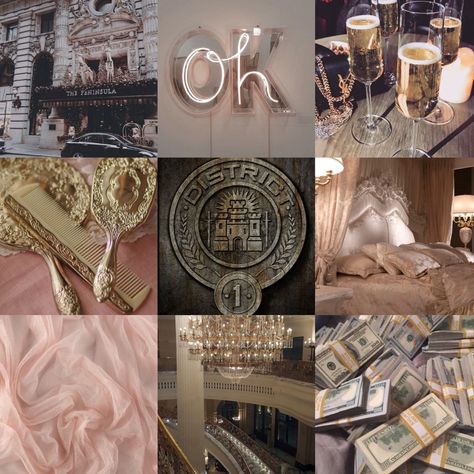 District 1 aesthetic from The Hunger Games by me District 1 Aesthetic Luxury, District 6 Aesthetic, District 1 Aesthetic Hunger Games, District 1 Hunger Games, District 1 Aesthetic, District 9 Hunger Games, District 5 Hunger Games, 50th Hunger Games, Hunger Games District 13