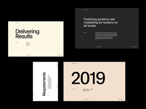 Delivering Results Internal Presentation by Hrvoje Grubisic Travel Guide Design, Typography Images, Slides Design, Grid Design, Website Inspiration, Slide Design, Brand Guidelines, Presentation Design, Identity Design