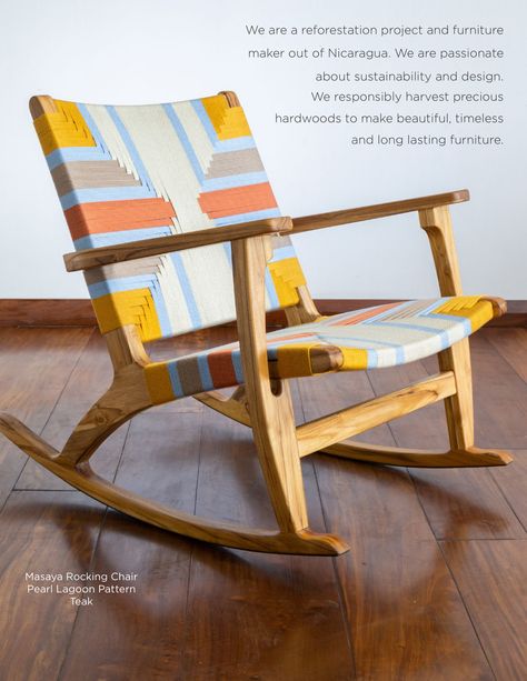 Masaya & Co. USA Catalog 2020 Woven Furniture Design, Wooden Rocking Chair, Rocking Chair Plans, Sitting Arrangement, Furniture Remodeling, Wooden Rocking Chairs, Indian Interiors, Woven Furniture, Interior Textiles