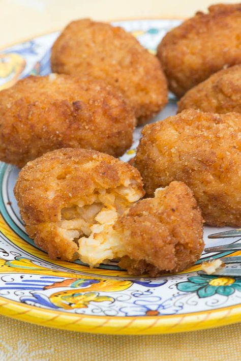 Supplì (Roman Rice Croquettes)—The ultimate Roman snack food! Coconut Macaroon Cookies Recipes, Rice Croquettes, Ancient Roman Food, Coconut Macaroon Cookies, Roman Food, Medieval Recipes, Hot Bread, Ancient Recipes, Coconut Macaroons