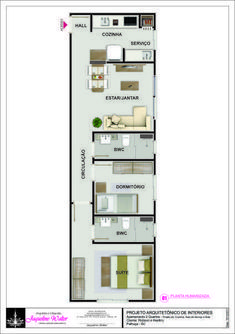 Long Hall, Narrow House Designs, Narrow House Plans, Narrow Lot House, Little House Plans, Small Tiny House, Long House, Tiny House Layout, Apartment Floor Plans