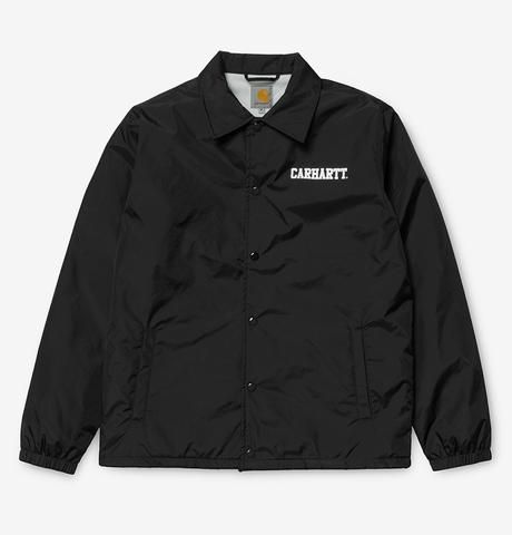 Carhartt WIP College Coach Jacket - Black Baseball Jacket Outfit, Coaches Jacket, Hype Clothing, Men Jackets, Carhartt Workwear, Carhartt Work In Progress, Mens Fashion Streetwear, Types Of Jackets, Coach Jacket