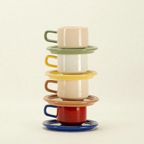 Pinterest • Instagram Art Of Tea, Unique Homewares, Spill The Tea, Lighting Art, Unique Furniture Pieces, Design Objects, Ceramic Tea Cup, Coffee Cup Set, Coffee Cups And Saucers