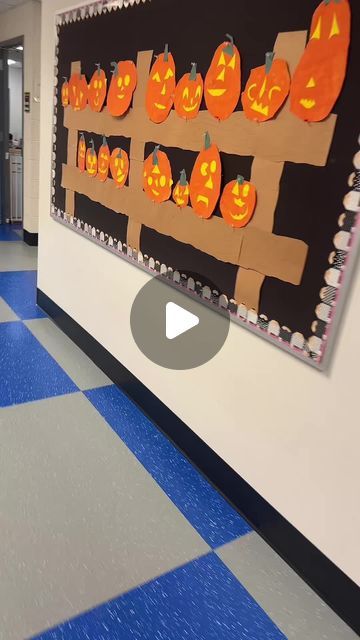 Preschool Vibes on Instagram: "Check out this adorable pumpkin patch bulletin board created by my coworker! She transformed her board into a large gate where each student painted and cut out their own pumpkin from orange paper. They then personalized their pumpkins using different shapes to design unique faces. It’s a creative and fun way for students to express their individuality while decorating our classroom for the season!" Pumpkin Patch Bulletin Board, Preschool Vibes, Pumpkin Uses, Orange Paper, Unique Faces, Lesson Plan, Pumpkin Patch, Different Shapes, Bulletin Boards