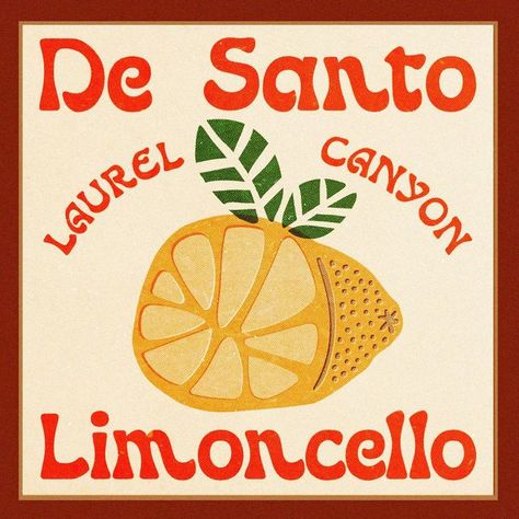 Scott Downey on Instagram: "I love illustrating lemons! Vintage italian aperitif inspired poster for De Santo Limoncello, @juliedesanto time for another batch! • • • #print #lettering #goodtype #thedesigntip #graphicdesignblg #typedesign #limoncello #aperitivo #graphic #art" Italian Lettering, Retro Italian, Italian Pattern Design, Italy Vintage, Time Poster, Italian Graphics, Italian Inspired Graphic Design, Retro Italian Aesthetic, Vintage Italian Design