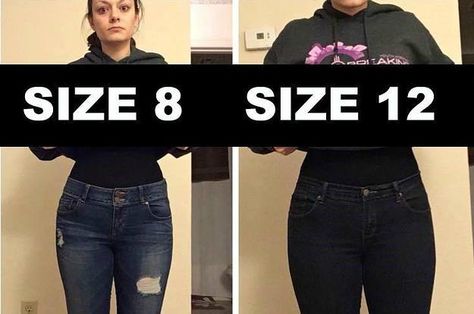 She posted an image of herself wearing four different pant sizes with a message that we need to stop idealizing certain sizes. | This Facebook Post Proves Just How Ridiculous Women's Clothing Sizes Are Size 6 Body Image Shape, Size 6 Body Image, Size 6 Fashion Outfits, Size 8 Body, Viral Photos, Best Workout Routine, Facebook Post, Size 8 Women, Female Poses