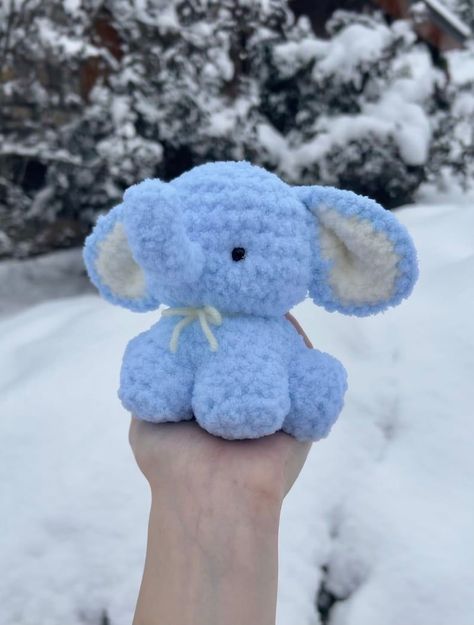 Learn how to crochet this adorable elephant plushie with our easy-to-follow pattern! Perfect for a baby shower gift or to add to your own collection of handmade toys. #crochet #elephant #plushie #babyshowergift. #Kawaii #Amigurumi_Patterns #Free_Crochet_Plushie_Patterns #Crocheting_Animals Elephant Plushie Pattern, Free Crochet Jellycat Pattern, Cute Plushies Crochet, Grey Crochet Plushies, Cute Diy Plushies, Plushie Crochet Ideas, Things To Crochet Plushies, Cute Animals To Crochet, Crocheted Baby Toys