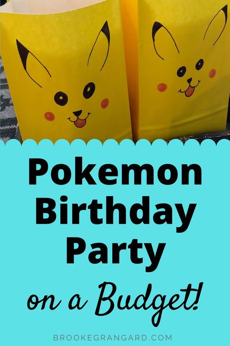 Great ideas for decorations, games, favors and more for your next Pokemon birthday party! Pokemon Party Bags, Birthday Party Pokemon, Pokemon Party Ideas, Party Ideas On A Budget, Birthday Party On A Budget, Party On A Budget, Pokemon Birthday Party, Motherhood Inspiration, Pokemon Theme