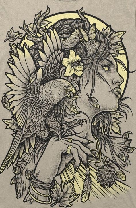 Kunst Tattoos, Goddess Tattoo, Desenho Tattoo, Arte Sketchbook, Arte Inspo, Art And Illustration, Tattoo Design Drawings, Pen Art, A Drawing