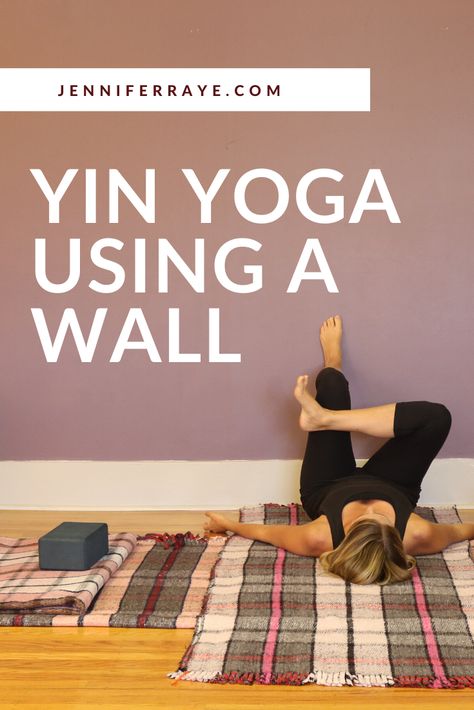 Wall Yoga Sequence, Wall Yin Yoga, Yoga Wall Exercises, Wall Yin Yoga Sequence, Yen Yoga, Wall Yoga For Beginners, Aryuvedic Lifestyle, Wall Yoga Poses, Yin Yoga Benefits