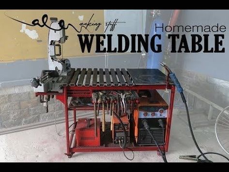 Welding Bench, Welding Table Diy, Welding Tables, Welding Accessories, Welding Cart, Welding Rods, Diy Welding, Arc Welding, Welding Table