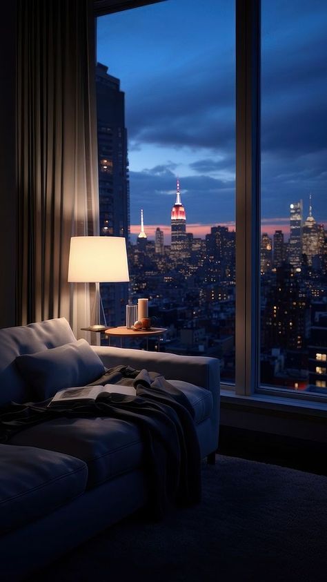 New york Apartment with night sky.   | premium image by rawpixel.com New York Apartment Aesthetic, New York Iphone Wallpaper, Apartamento New York, Appartement New York, City Iphone Wallpaper, Wallpaper City, Iphone Wallpaper Iphone, New York Vacation, High Rise Apartments