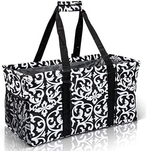 Multi-Purpose Tote Bag - Perfect carry all tote bag with open top, multifunctional basket allowing for use at the beach, the pool, laundry, picnics, car trunk for grocery storage, or cleaning supplies Canvas Basket, Car Trunk Storage, Utility Tote Bag, Large Utility Tote, Trunk Storage, Swim Towel, Utility Tote, Multipurpose Bag, Utility Bag