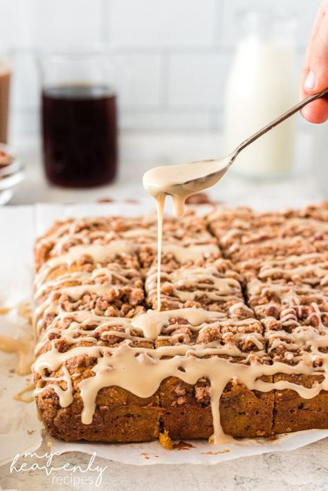 Pumpkin Spice Coffee Cake Recipe, Pumpkin Coffee Cake With Maple Glaze, Pumpkin Pecan Coffee Cake Southern Lady Cooks, Pumpkin Coffee Crumb Cake, Pumpkin Spice Coffee Cake, Spice Coffee Cake, Cake Truffles Recipe, Pumpkin Spice Crumb Cake Bon Appetite, Cream Cheese Mints Recipe