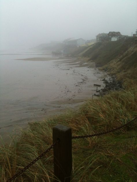 English Seaside Aesthetic, Coastal Village Aesthetic, New England Coast Aesthetic, Coast Aesthetic Dark, Rainy Ocean, Foggy Coast Aesthetic, Rainy Maine Aesthetic, Seaside Oregon Aesthetic, Oregon Coast Aesthetic