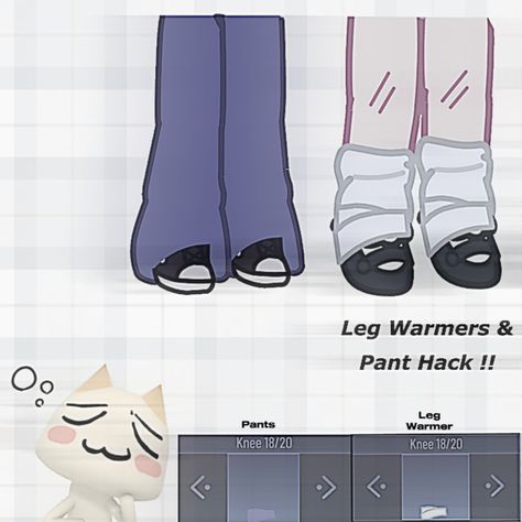 Gacha Outfits Hacks, Gacha Club Socks Ideas, Gacha Club Leg Warmers Hack, Gacha Pants Ideas, Gacha Cloths Ideas, Cool Gacha Outfits, Asthetic Gacha Club Outfit, Cozy Gacha Club Outfits, Gacha Life Clothing Ideas