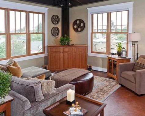 Wood Windows White Trim, White Living Room Paint Colors, Window Trim Paint, Bedroom Door Painting, Dark Brown Wood Floors, Wood Bedroom Decor, Stained Windows, Door Painting Ideas, Donald Miller