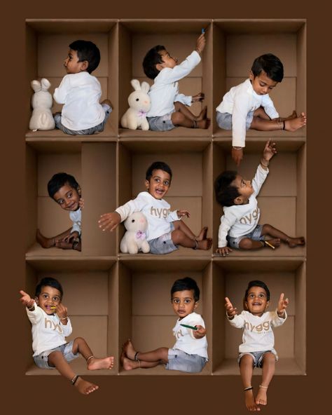 Baby photoshoot ideas Box Baby Photoshoot, Baby In Box Photoshoot, Baby Boy Birthday Photoshoot Ideas, Cardboard Photoshoot, Newborn Baby Boy Photoshoot, Box Photoshoot, Baby Photoshoot Ideas, Boy Photoshoot, Brain Storming