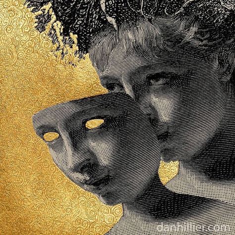 Dan Hillier, Animal Hybrids, Human Animal, Victorian Pictures, Gold Leaf Art, Occult Art, A Level Art, Trippy Art, Animal Heads