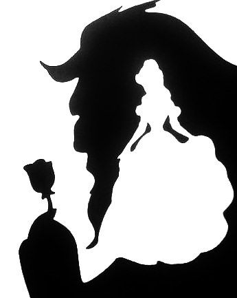 Beauty And The Beast Stencil, Stitch And Angel Silhouette, Twilight Svg, Beauty And The Beast Svg, Silhouettes Disney, Disney Stencils, Beauty And The Beast Silhouette, Disney Silhouette Art, Silhouette Disney