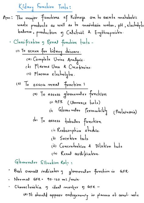 Renal Function Test, Kidney Function Test, Kidney Function, Nursing School Survival, School Survival, Village Life, Biochemistry, Nursing School, Social Studies