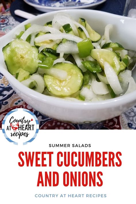 Sweet Cucumbers, Pickled Cucumbers And Onions, Sweet Refrigerator Pickles, Easy Refrigerator Pickles, Burpless Cucumber, Pickling Cucumbers Recipe, Pickled Cucumber Salad, Cucumber Onion Salad, Refrigerator Pickle Recipes