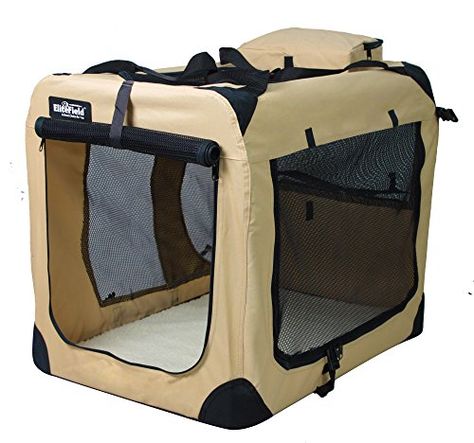 Dog Crates Collapsible Dog Crate, Dog Travel Crate, Airline Pet Carrier, Cool Dog Houses, Crate Cover, Soft Dog, Dog Cages, Pet Crate, Outdoor Dog