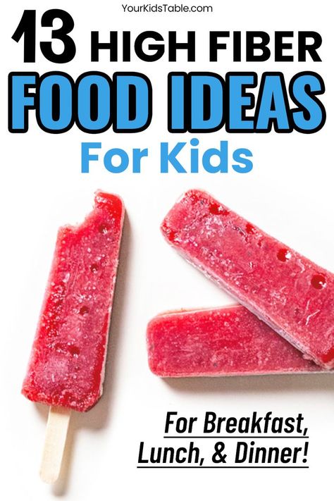 How about some high fiber foods for kids that they’ll actually eat to not only increase their overall nutrition, but also help keep them regular in the bathroom and avoid constipation! High Fiber Toddler Foods, Fiber Foods Recipes, High Fiber Foods Recipes, High Fiber Foods For Kids, Fiber Foods For Kids, Fiber For Kids, High Fiber Dinner, Picky Eaters Dinner, Foods For Kids