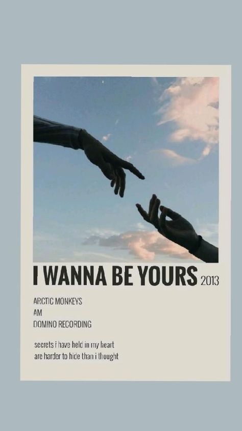 Wanna Be Yours Arctic Monkeys, Arctic Monkeys Poster, Song Posters, Minimalist Music, Music Poster Ideas, Vintage Music Posters, Polaroid Posters, Film Posters Minimalist, I Wanna Be Yours