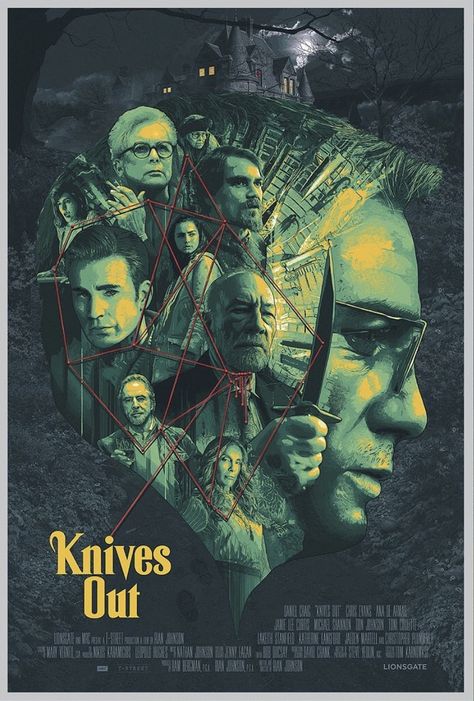 Knives Out Poster, Film Posters Art, Best Movie Posters, Septième Art, Film Poster Design, Movie Poster Wall, Movie Posters Design, Neo Noir, Movie Posters Minimalist