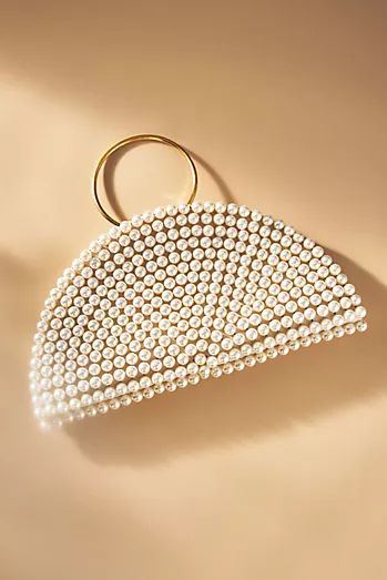 Diy Bags Easy, Pearl Handbag, Circle Handle, Hand Beaded Bag, Bags Patterns, Diy Bag Designs, Project Bags, Diy Bags Patterns, Pearl Bag