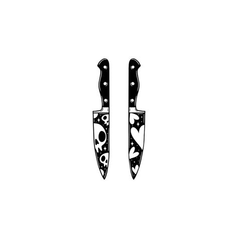 Matching Sister Tattoos Traditional, Best Friend Tattoos Dark Aesthetic, Knives Tattoo Ideas, Matching Knife Tattoos For Best Friends, Edgy Sister Tattoos, Knife Matching Tattoo, Dark Bestie Tattoos, Edgy Friend Tattoos, Matching Tattoos Designs