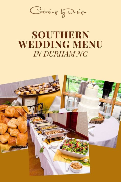 Our Southern wedding menu service features traditional dishes and bold flavors, perfect for those who love authentic Southern cuisine. From buttery biscuits to mouth-watering ribs, we guarantee a memorable dining experience. Check out our menus here! summer wedding catering, summer wedding catering ideas, southern catering wedding, southern style catering, southern catering food, wedding catering menu ideas, wedding caterer, wedding food stations, tasty wedding food, catering costs for wedding Southern Wedding Food Buffet, 50th Birthday Menu Ideas, Menu Ideas Wedding, Southern Wedding Food, Catering Menu Ideas, Summer Wedding Menu, Marinated Grilled Vegetables, Red Skin Mashed Potatoes, Fall Wedding Menu