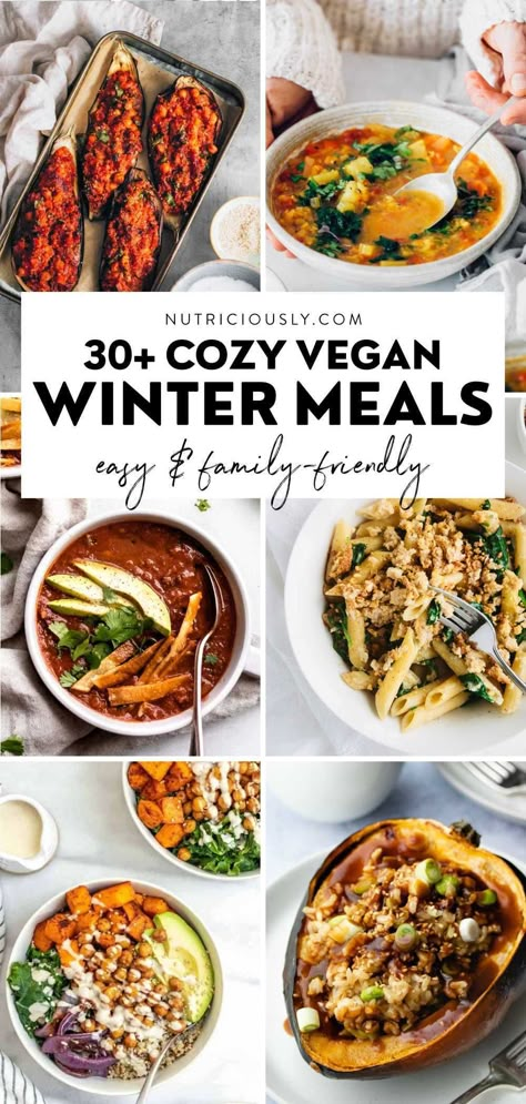 Winter Lunch Ideas Vegetarian, Winter Whole Food Recipes, Meatless Winter Meals, Cozy Vegetarian Recipes, Winter Veggie Meals, Vegetarian Recipes Dinner Winter, Vegan Winter Comfort Food, Healthy Vegan Winter Recipes, January Vegetarian Recipes