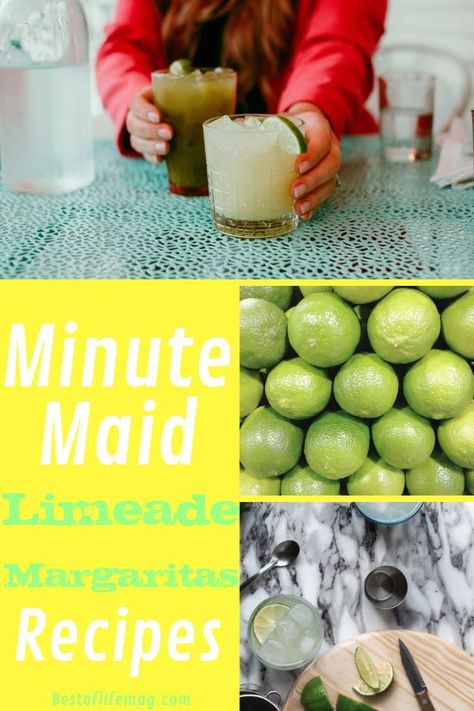 Minute Maid Limeade margarita recipes are easy to make and can be the star of the show for your party or cookout. Party Cocktail Recipes | Party Recipes | Summer Cocktail Recipes | BBQ Recipes | Summer Recipes | Margarita Recipes with Limeade | Lime Margarita Recipes #margaritas #recipes via @amybarseghian Limeade Margarita Recipe, Margaritas Recipes, Party Cocktail Recipes, Limeade Margarita, Cocktail Recipes Party, Key Lime Margarita, Lime Margarita Recipe, Easy Margarita Recipe, Strawberry Limeade