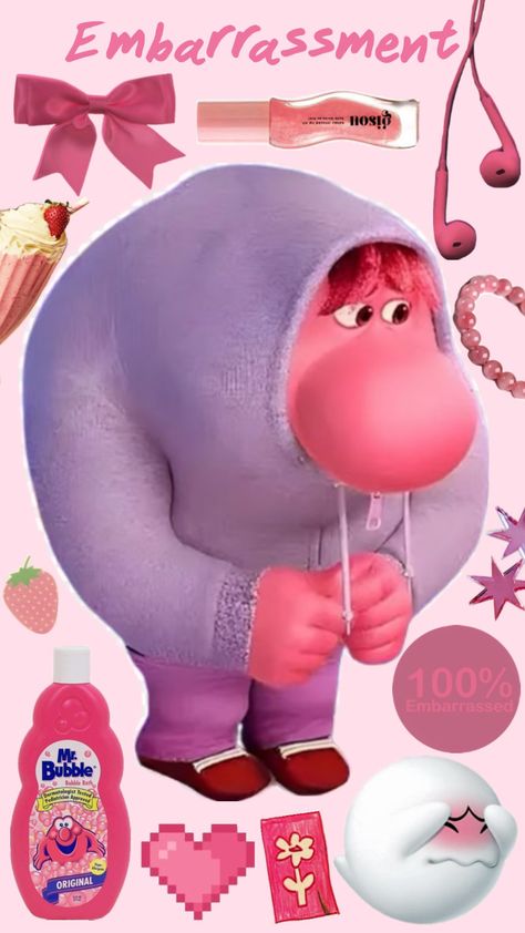 I had NO idea what to do for this emotion bro 😞 #embarassment #embarassed #pink #insideout #insideout2 #insideout2embarrassment #embarrassmentfrominsideout Chicano Drawings, Inside Out 2, Favorite Character, Inside Out, Motivational Quotes, Japan, Pink