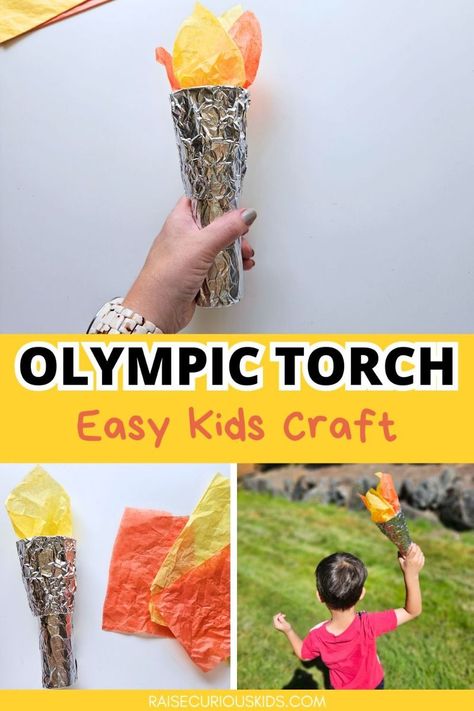 [CommissionsEarned] Easy Olympic Torch Craft- Get Ready For The Olympics With This Easy Diy Olympic Torch Craft For Kids! Using Materials You Likely Already Have On Hand (Including A Toilet Paper Roll And A Paper Cup), You Can Quickly Make A Stunning And Sturdy Olympic Torch. Perfect Activity For Before You Watch The Summer Olympics Or The Winter Olympics To Get You In The Spirit Of The Games.It's Also A Great Craft For A Unit Of Olympics-Themed Activities Or As #easysummercraftsforkids Torch Craft For Kids, Torch Craft, Olympic Torch Craft, Olympic Themed Activities, Summer Olympics Crafts, Tractor Crafts, Shipwrecked Vbs, Olympic Games For Kids, Olympic Idea