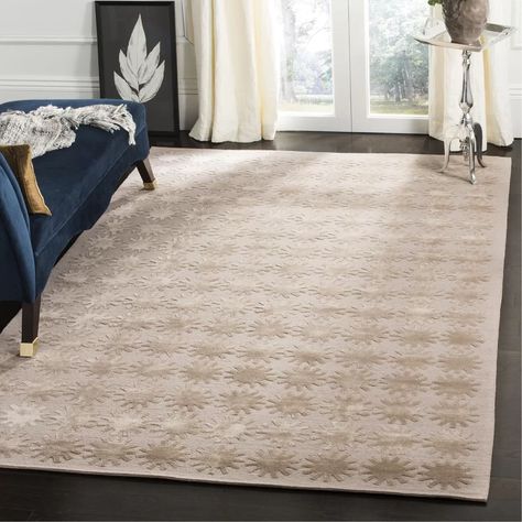 Martha Stewart Rugs Classics Area Rug | Wayfair Lavender Area Rug, Lavender Rug, Tibetan Rugs, Contemporary Bedroom Decor, Silk Wool, Home Decor Store, White Area Rug, Geometric Rug, Martha Stewart