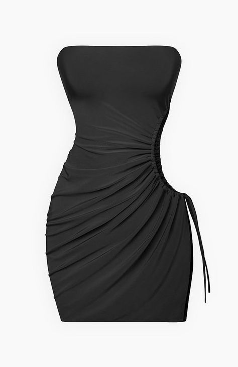 Black Shotgun Mini Dress, size L#sleevelessdress #blackdress #cocktaildress #trendy #datenight #formalwear Mini Dress Casual Summer, Waist Cutout Dress, Tight Dress Outfit, Strapless Dresses, Mini Dress Outfits, Black Strapless Dress, Fitted Mini Dress, Mini Dresses For Women, Strapless Mini Dress