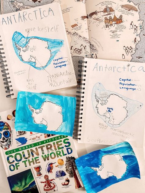 Biomes Activities, Antarctica Activities, Penguin Research, Geography Activities, Preschool Science Activities, Country Studies, Polar Animals, Accordion Book, World Geography