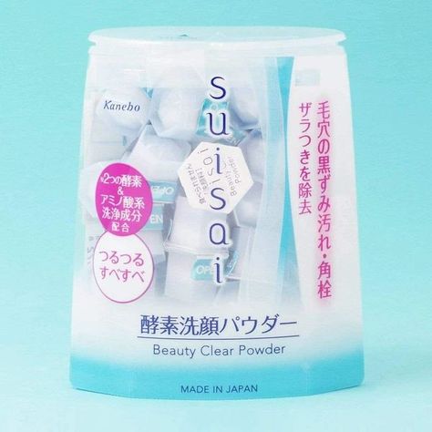 Suisai's Beauty Clear Powder face wash is a bestselling cleansing powder in Japan which has an enzyme-activated formula that whisks away impurities and unclogs pores as it protects the skin’s natural moisture. Lactic Acid: An alpha hydroxy acids (AHA) that reduces wrinkles and exfoliates skin. Hyaluronic Acid: Enhances moisture content of skin, helping outer layers of skin look more hydrated and radiant. #japaneseskincare #japanesebeauty #jbeauty #suisai #cleansers #asianbeautyproducts Japanese Skincare Routine, Best Japanese Skincare, Powder Cleanser, Dry Skincare, Powder Face, Cleansing Powder, Dry Skin Care Routine, Japanese Skincare, Whisks